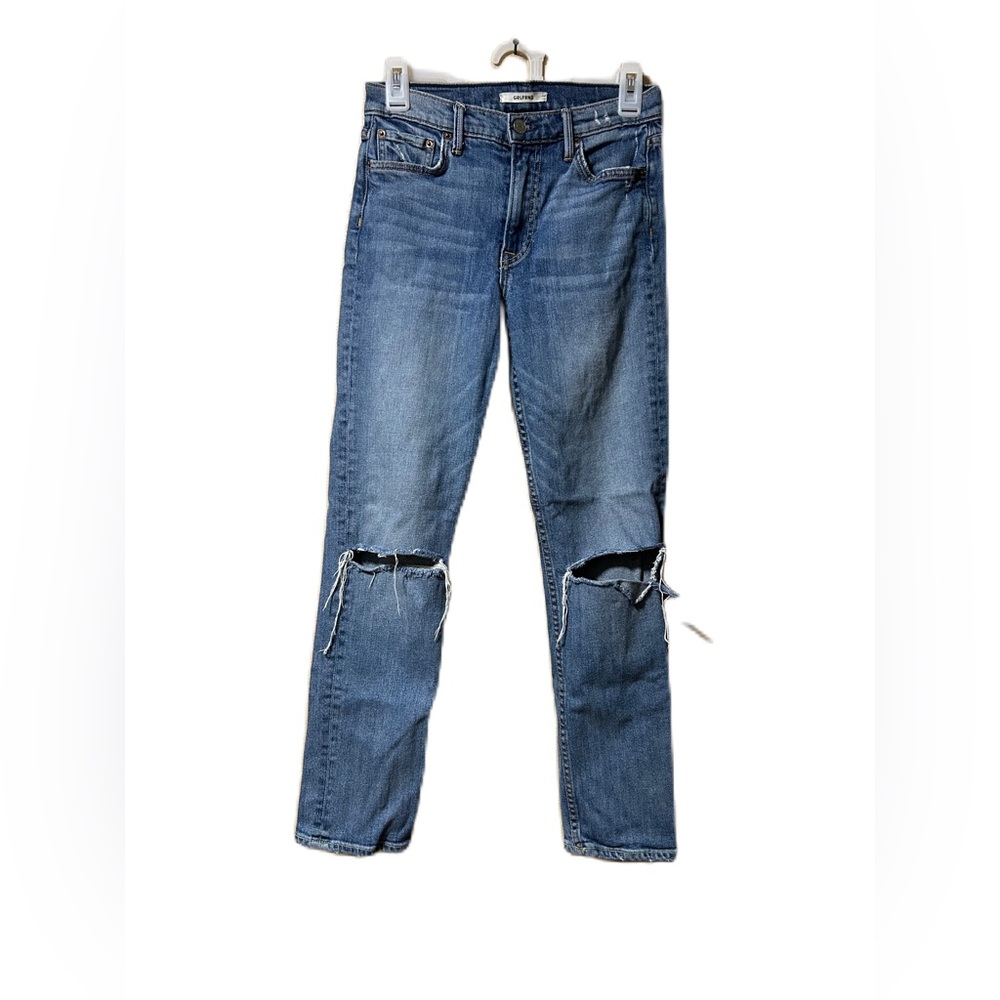 GRLFRND Naomi High-Rise Jeans Sz 26 Stretch Ankle in I Will Survive Distressed